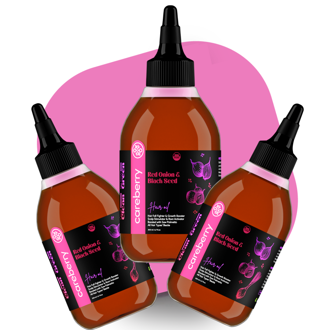 Red Onion and black seed hair oil Pack of 3