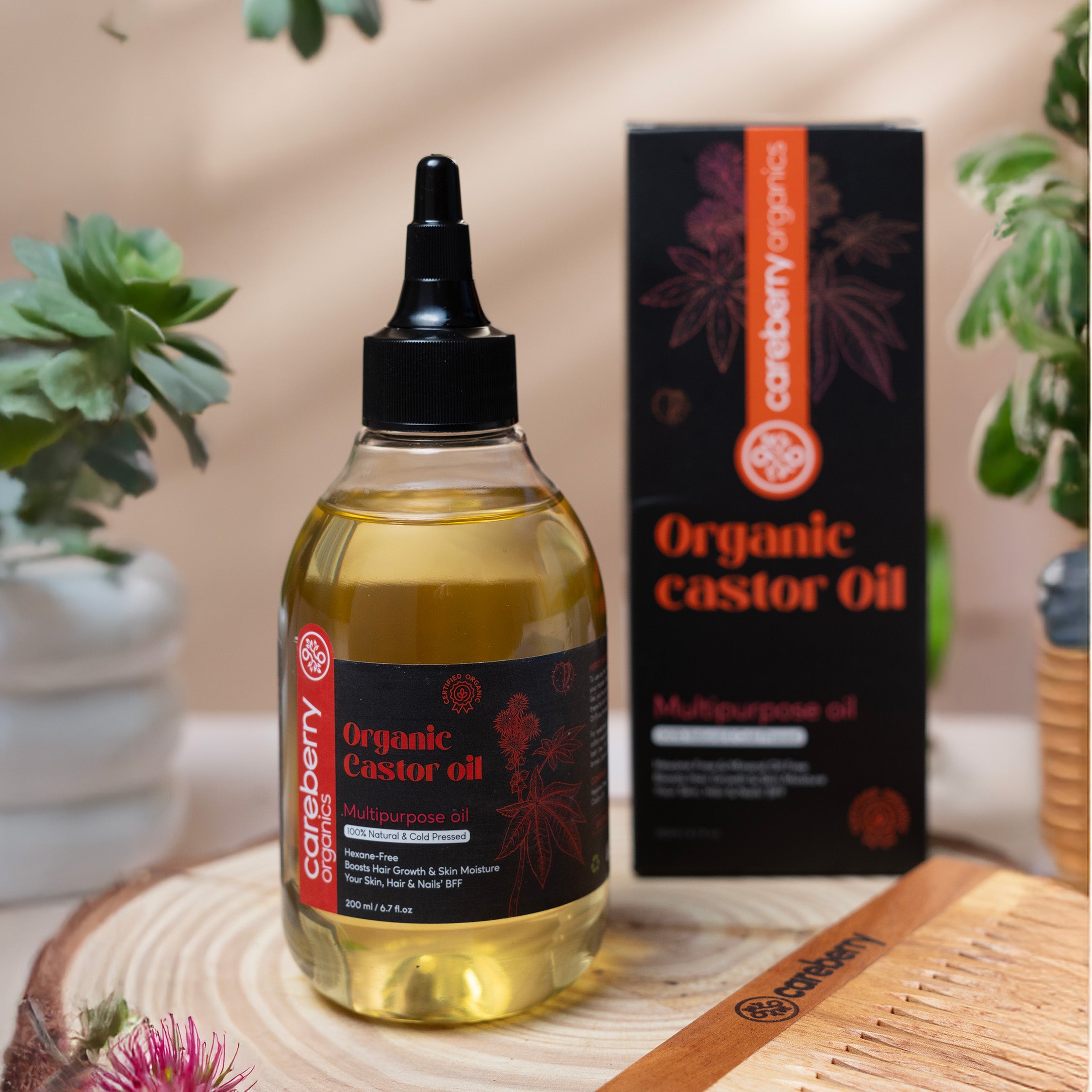 Organic Hexane Free Castor Oil (Arandi Oil) Multipurpose for Hair, Skin, & Nails - 200ml